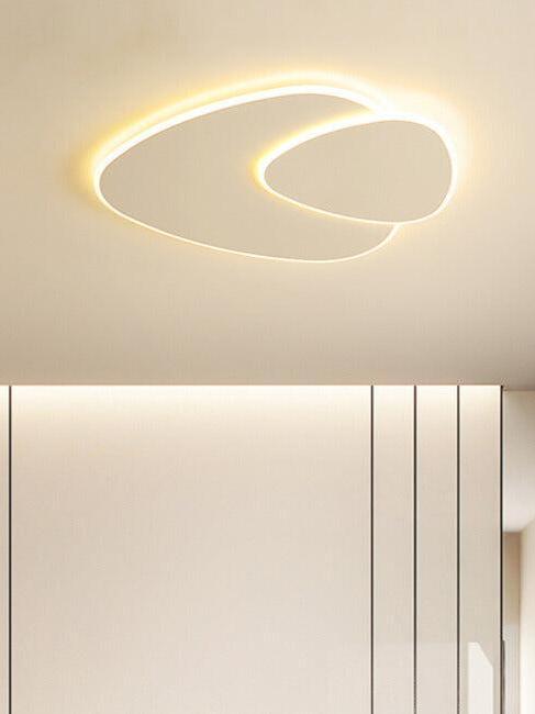 Modern Minimalist – White Acrylic Flush Mount Ceiling Light Fixture