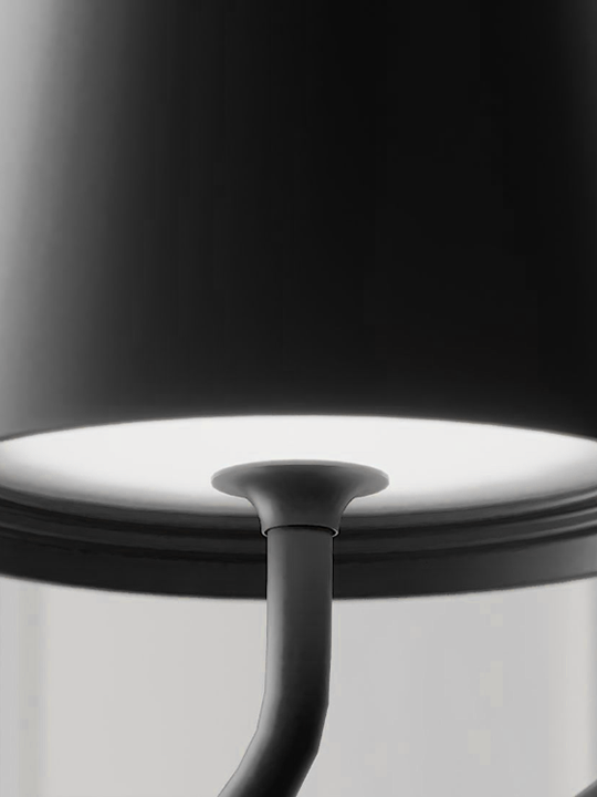 Modern Rechargeable LED Pendant Light – Aluminum and Polycarbonate Design