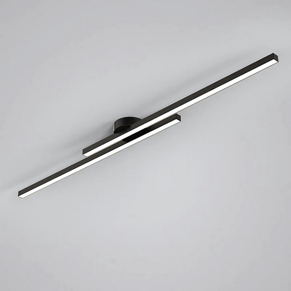 Modern Brushed Aluminum Flush Mount Ceiling Light Fixture 0