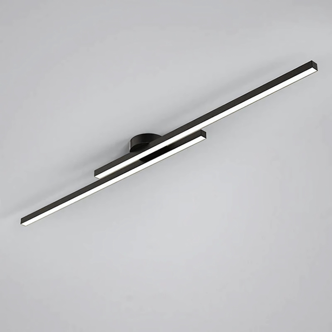 Modern Brushed Aluminum Flush Mount Ceiling Light Fixture 0