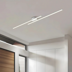 Modern Brushed Aluminum Flush Mount Ceiling Light Fixture 1