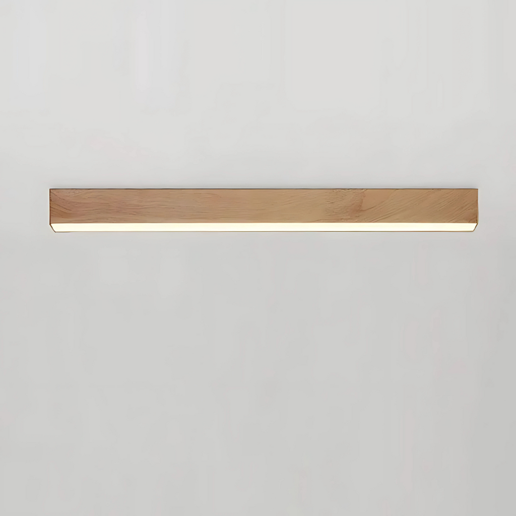 Modern Wood-Effect LED Ceiling Light Fixture – Aluminum & Wood Texture Finish 2