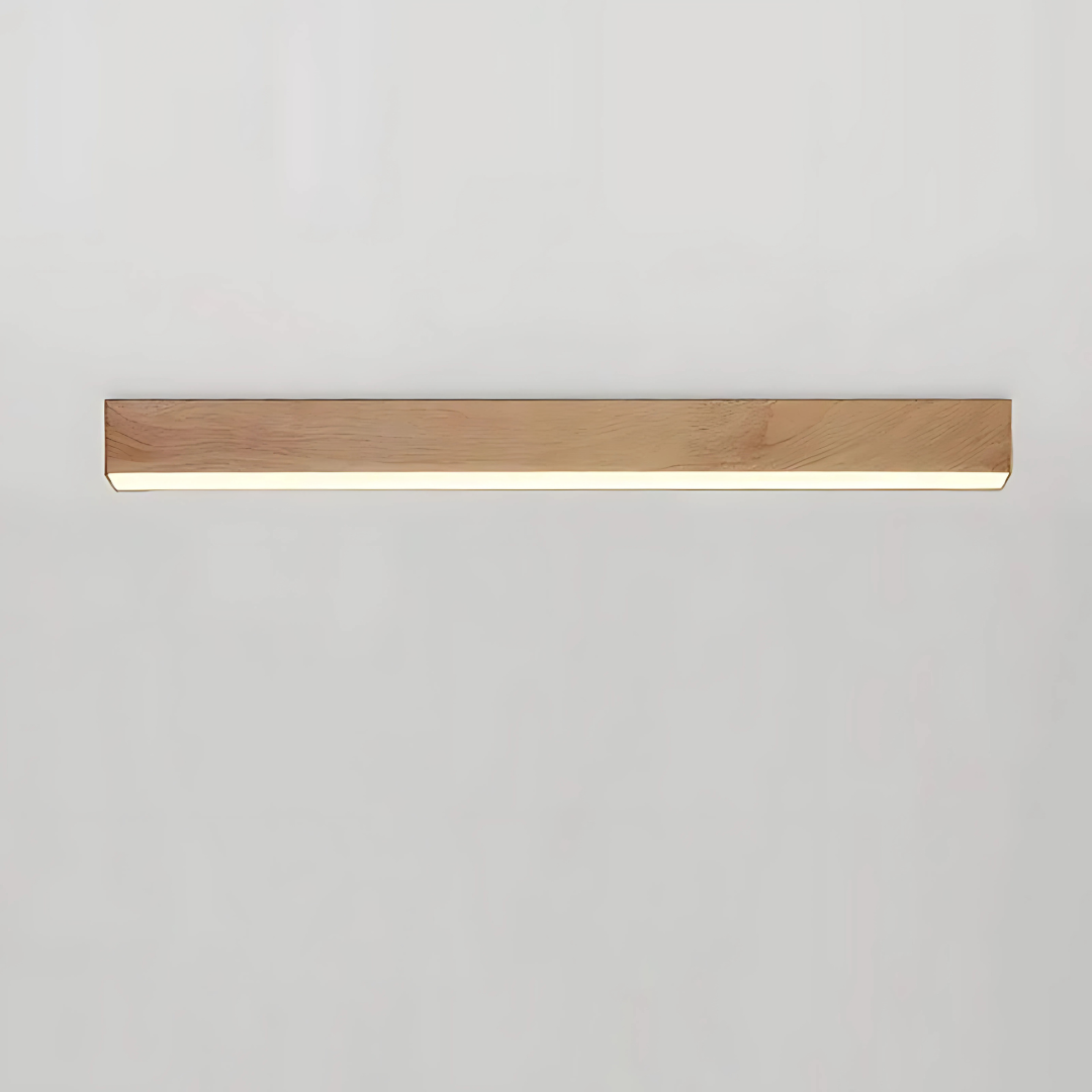Modern Wood-Effect LED Ceiling Light Fixture – Aluminum & Wood Texture Finish 2