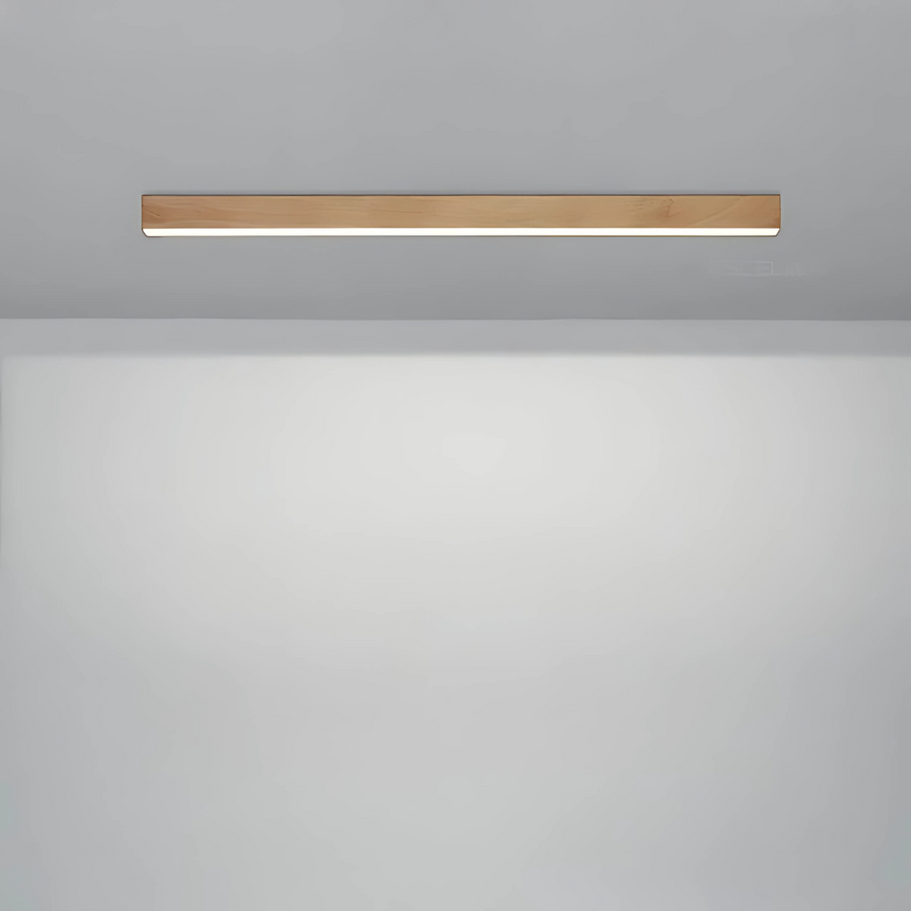 Modern Wood-Effect LED Ceiling Light Fixture – Aluminum & Wood Texture Finish 5