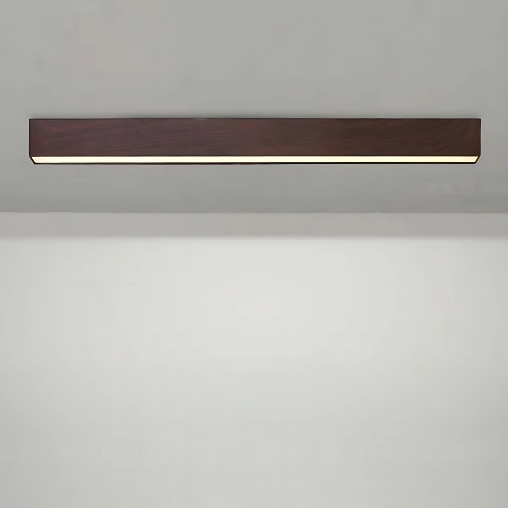 Modern Wood-Effect LED Ceiling Light Fixture – Aluminum & Wood Texture Finish 8