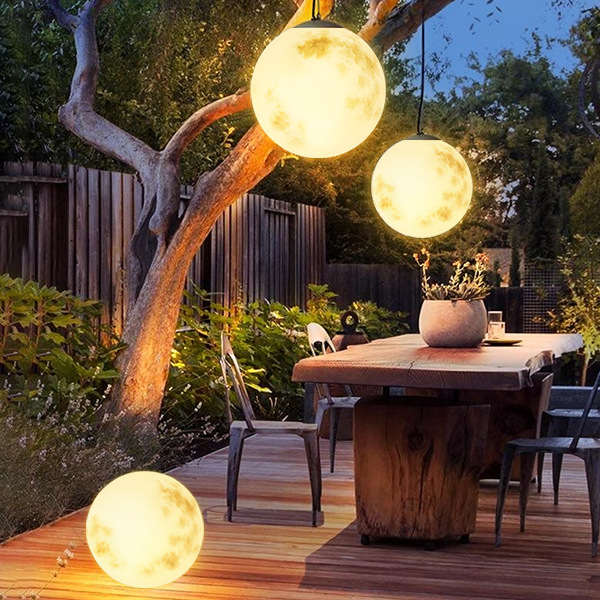 Moon-Shaped – Weather-Resistant PE Plastic Outdoor Light Fixture 2
