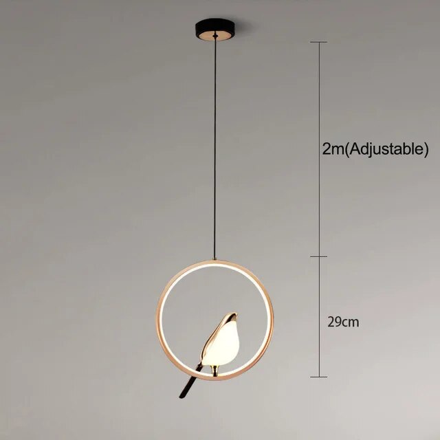 Mrbird™ – Elegant Gold Metal Pendant Light 6