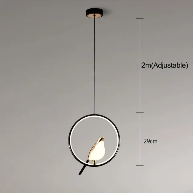 Mrbird™ – Elegant Gold Metal Pendant Light 7