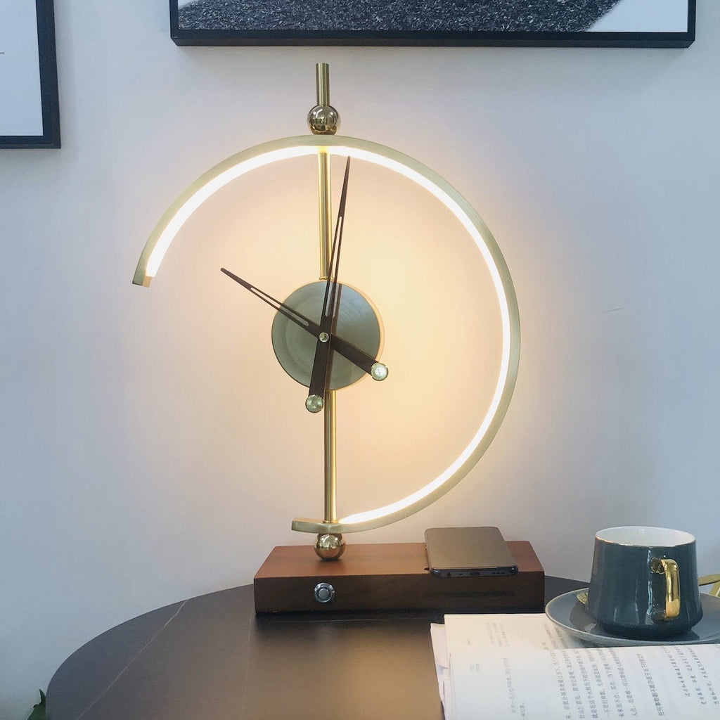 Nagoya – Maple Wood & Metal LED Clock Lamp with Wireless Charging 6