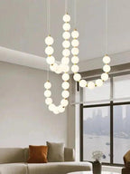 Nevalis Necklace Chandelier – White Pearl Finish