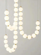 Nevalis Necklace Chandelier – White Pearl Finish