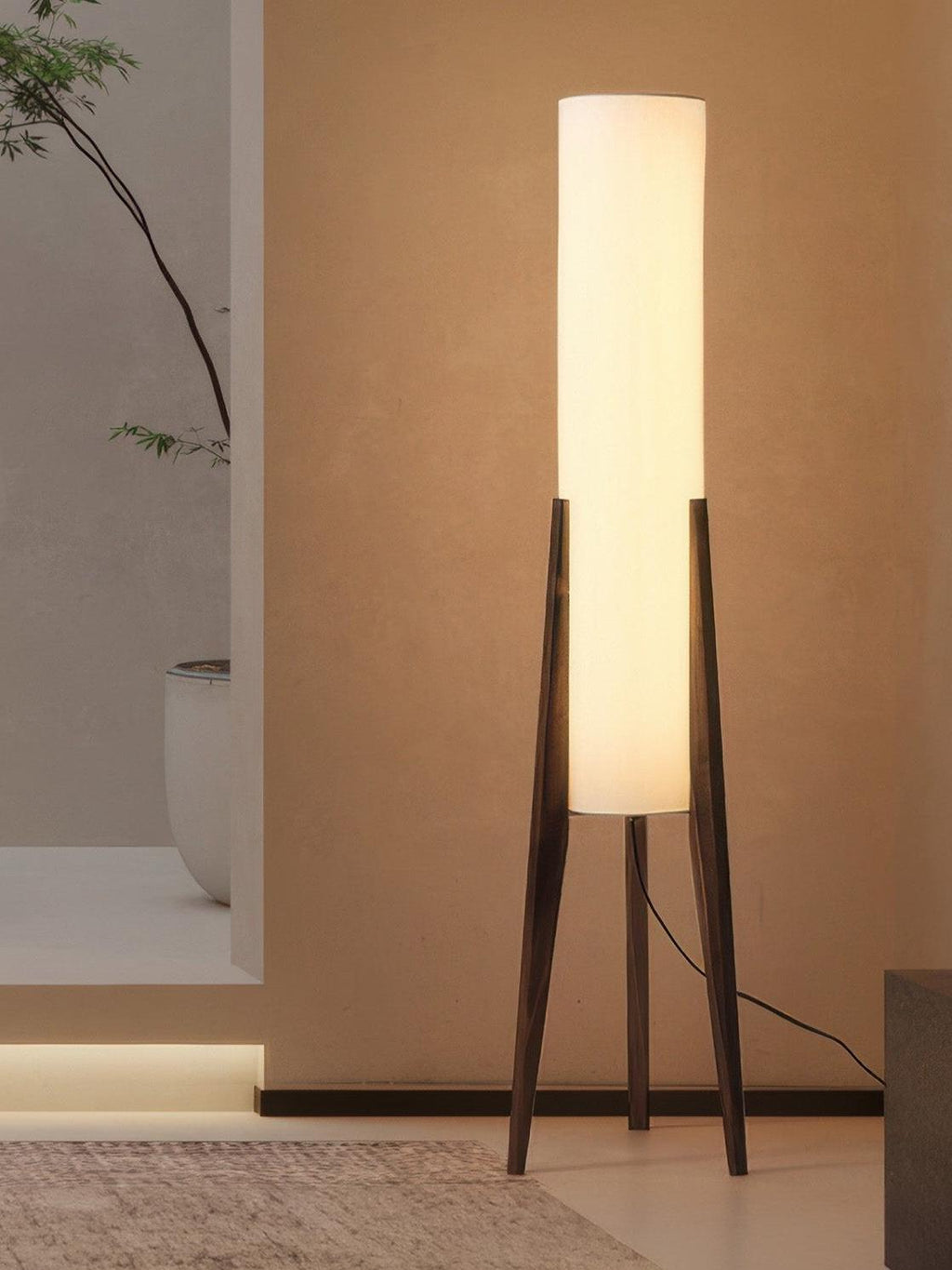 Nordwal Floor Lamp – Walnut & Brass