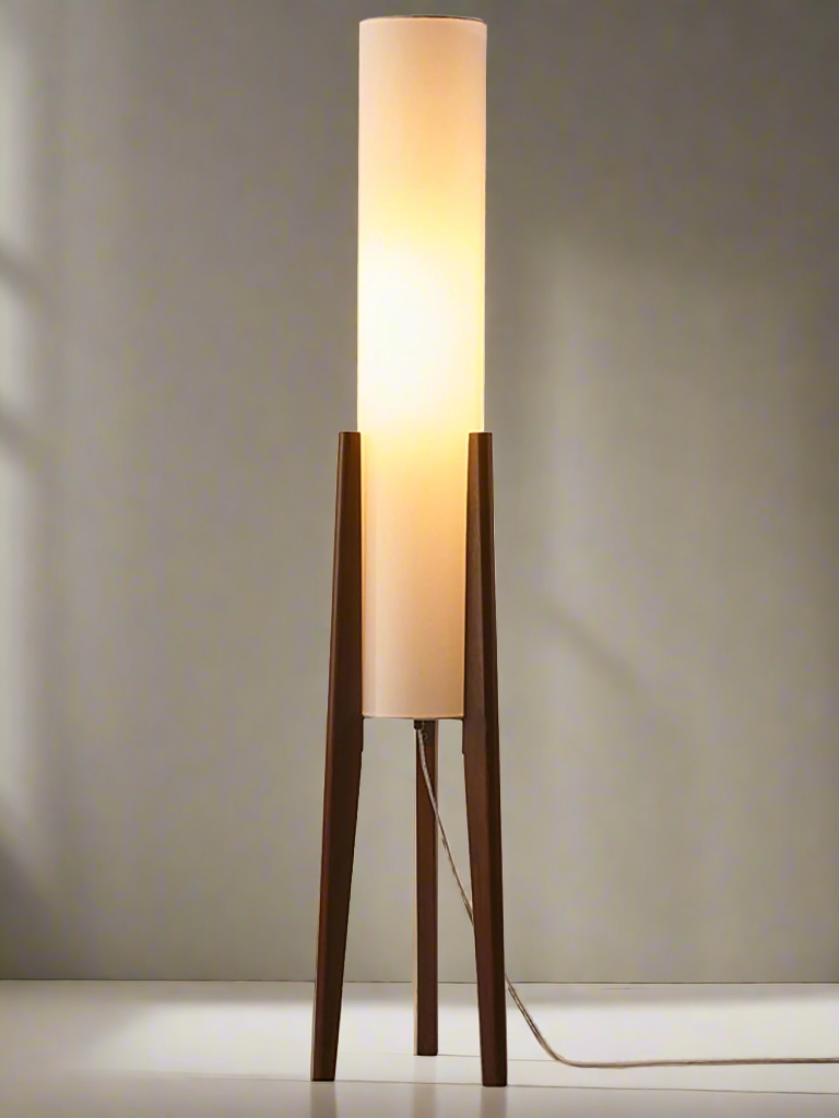 Nordwal Floor Lamp – Walnut & Brass