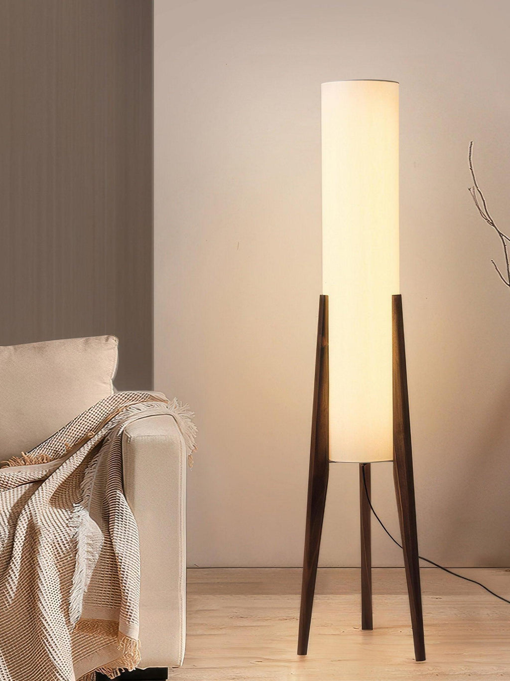 Nordwal Floor Lamp – Walnut & Brass