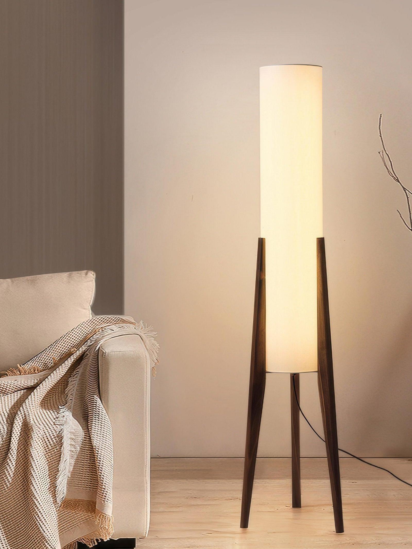 Nordwal Floor Lamp – Walnut & Brass