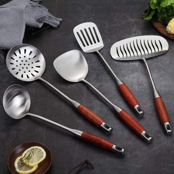 Osaka – Polished Stainless Steel Cooking Utensils Set 1