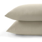 Peaceful Empress – Oatmeal Cotton Percale Pillowcases 0