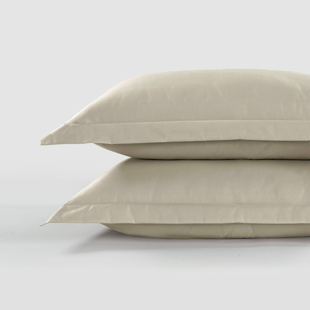 Peaceful Empress – Oatmeal Cotton Percale Pillowcases 1