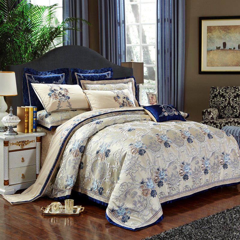 Rosamonde – Jacquard Cotton Bedding Set with Duvet Cover & Bedspread 1