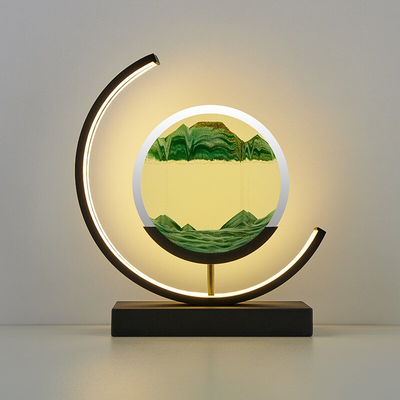 Sandlight™ – Acrylic & Iron 3D Sand Art Table Lamp 0