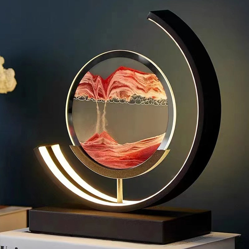 Sandlight™ – Acrylic & Iron 3D Sand Art Table Lamp 1
