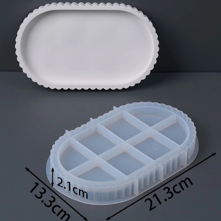 Scallop Edge Silicone Tray Molds 0