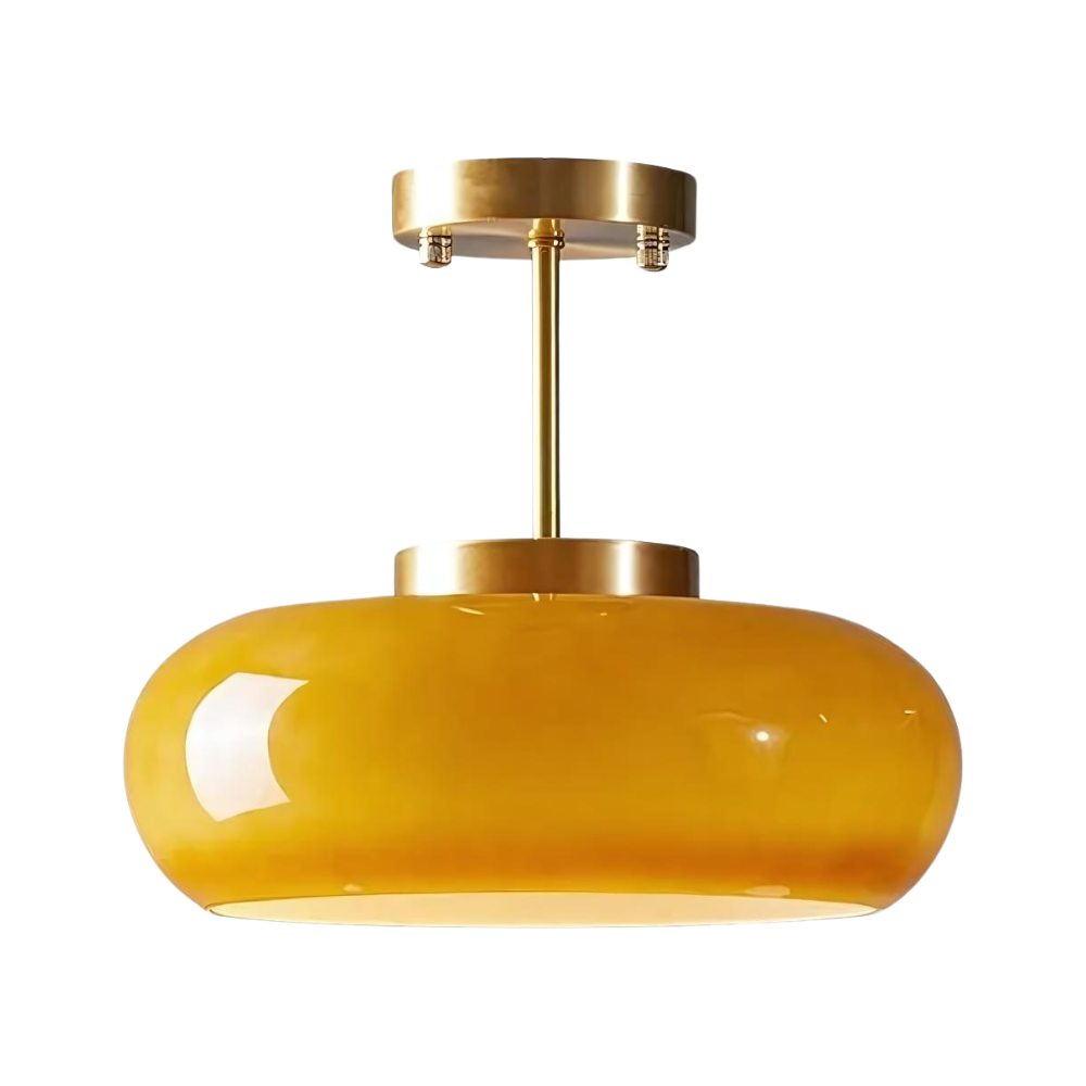 Scandinavian Serenity – Brass & Glass Kitchen Pendant Lighting 0