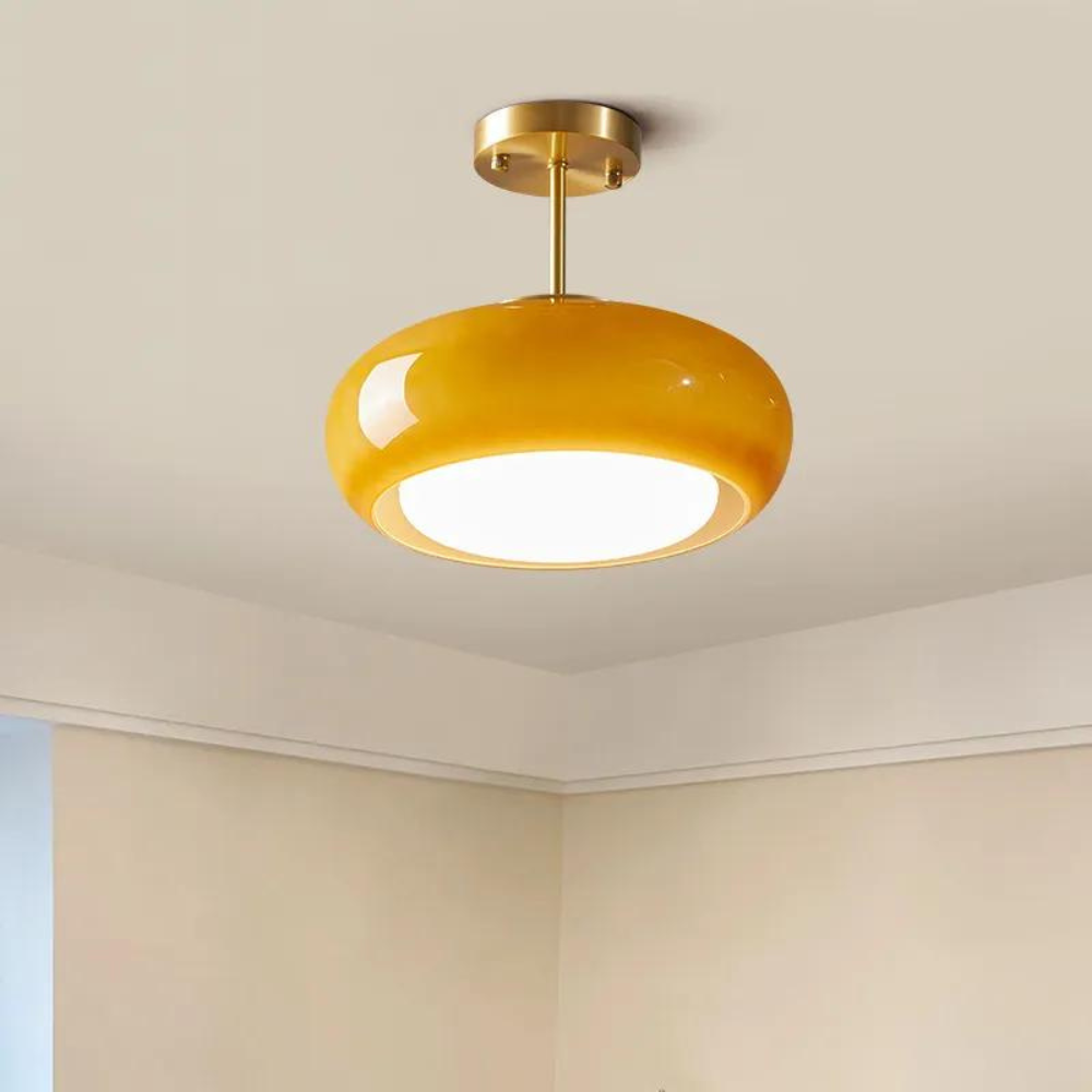 Scandinavian Serenity – Brass & Glass Kitchen Pendant Lighting 6