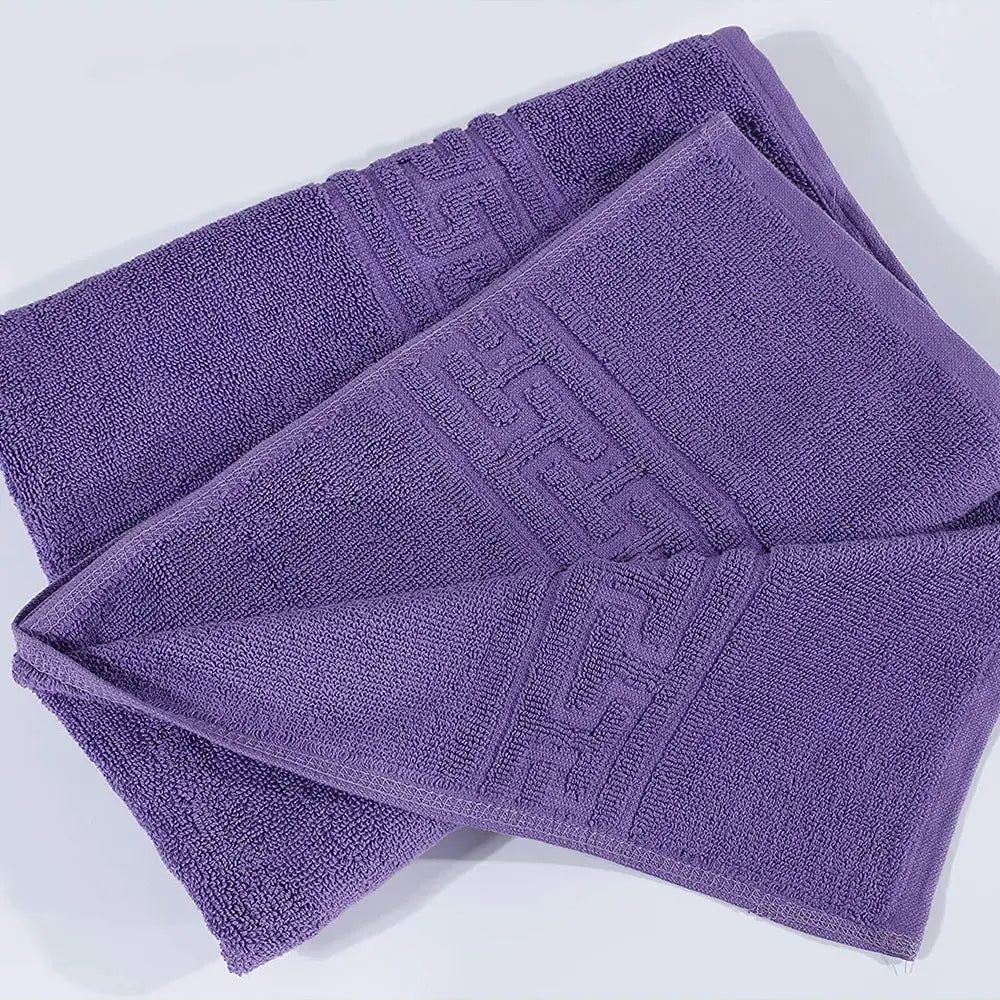 Soft and Premium Egyptian Cotton Towels - 600 GSM Purple, Set of 8 1