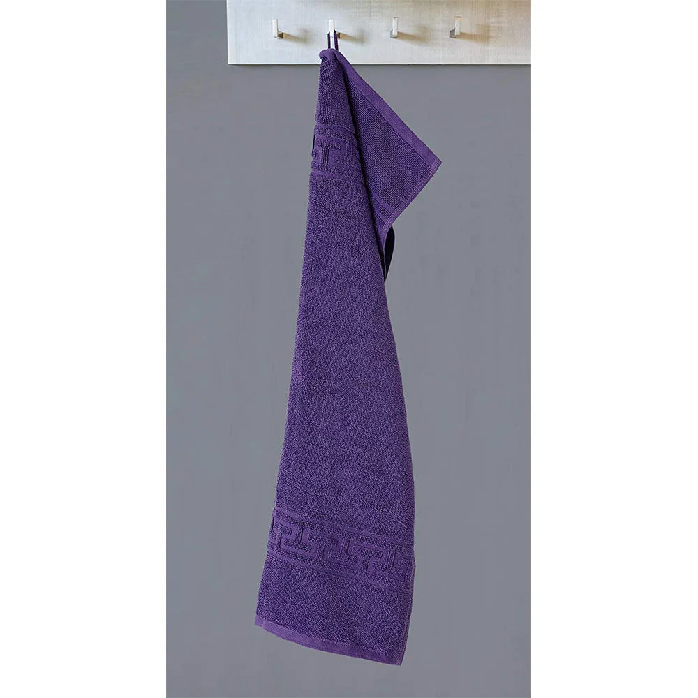 Soft and Premium Egyptian Cotton Towels - 600 GSM Purple, Set of 8 5