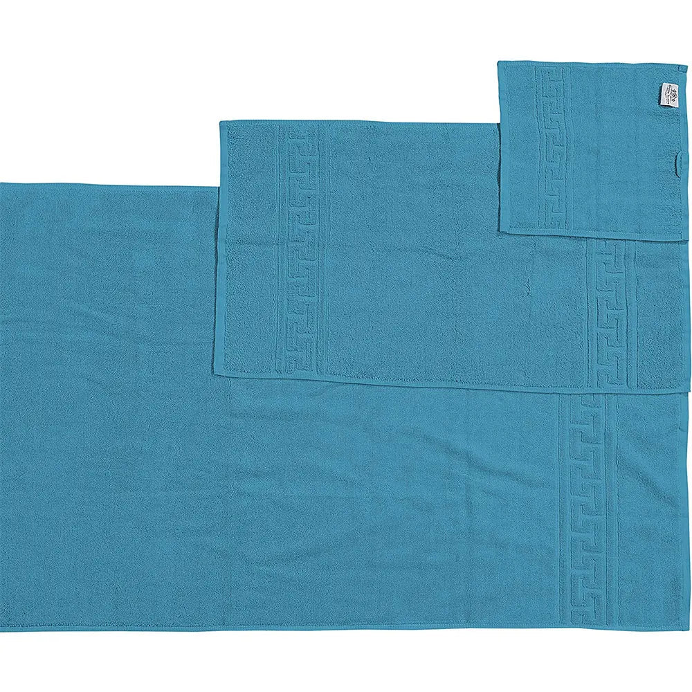 Soft and Premium Egyptian Cotton Towels - 600 GSM Teal, Set of 8 2