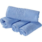 Soft and Premium Egyptian Cotton Towels - 700 GSM Sky Blue, Set of 8 5
