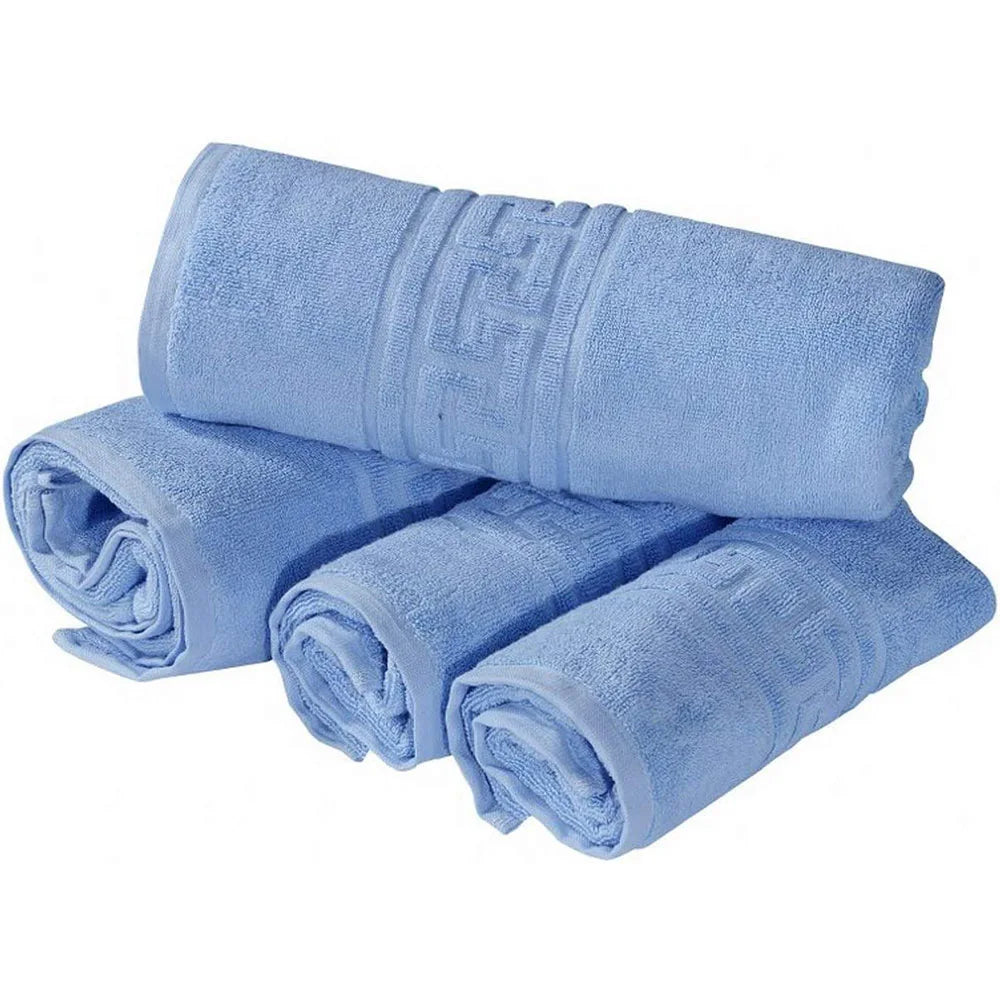 Soft and Premium Egyptian Cotton Towels - 700 GSM Sky Blue, Set of 8 5