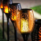 Solar-Powered Garden Torch – Elegant Metal Outdoor Light 0