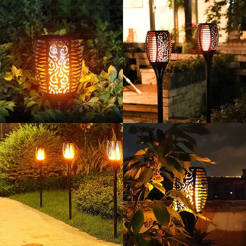 Solar-Powered Garden Torch – Elegant Metal Outdoor Light 3