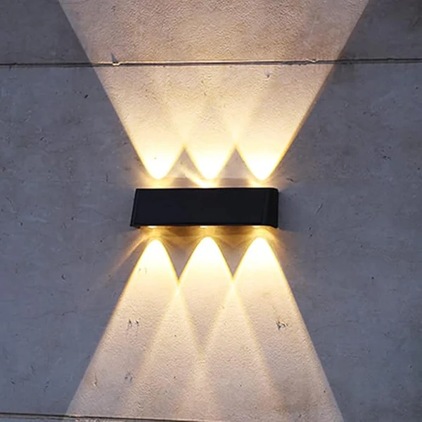 Solar Outdoor Up Down Lights – Black Aluminum Solar Garden Fixtures 2