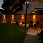 Solar Outdoor Up Down Lights – Black Aluminum Solar Garden Fixtures 5