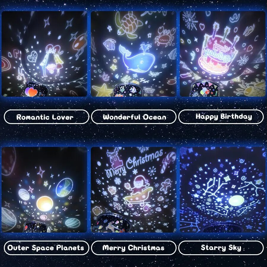 Starry Night Projector – ABS Plastic Galaxy Lamp 4