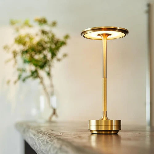 Stellarglo – Stainless Steel & Brass Cordless Table Lamp 4