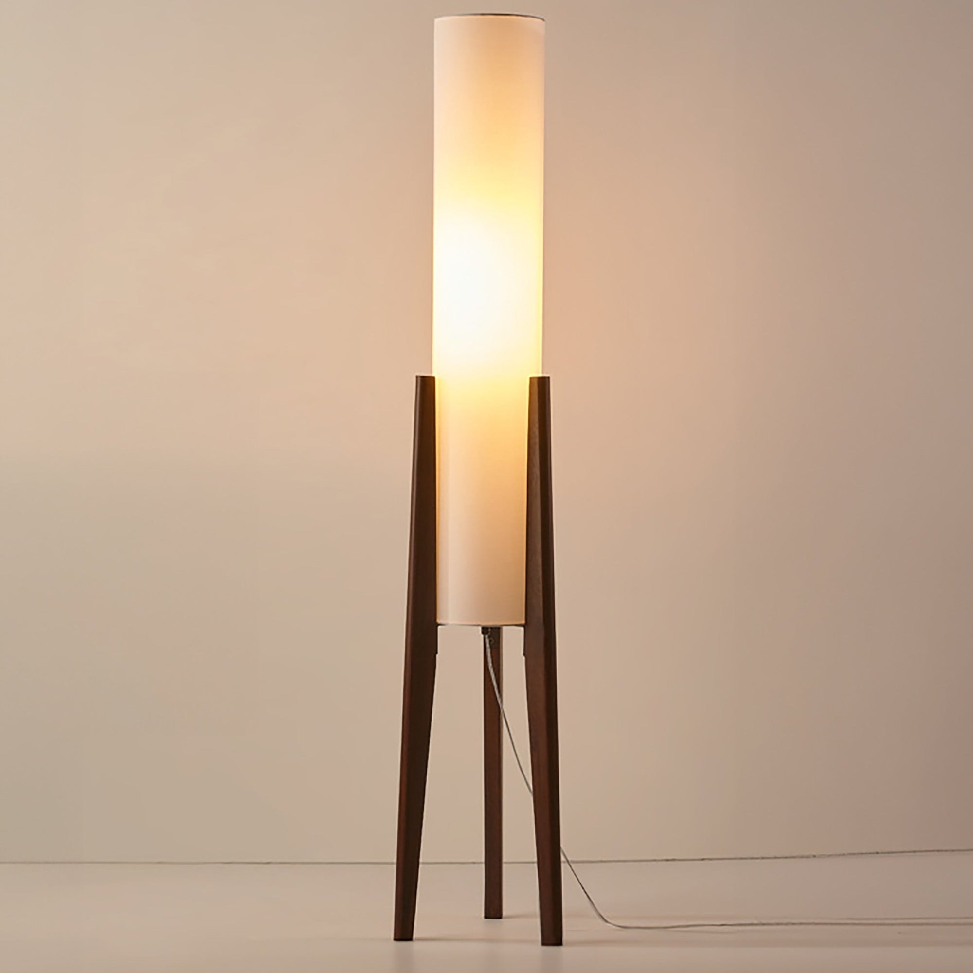 Nordwal Floor Lamp – Walnut & Brass
