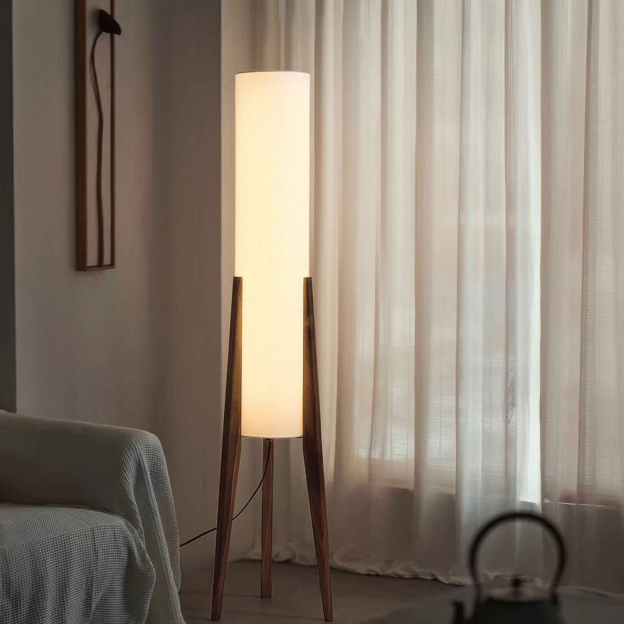 Nordwal Floor Lamp – Walnut & Brass