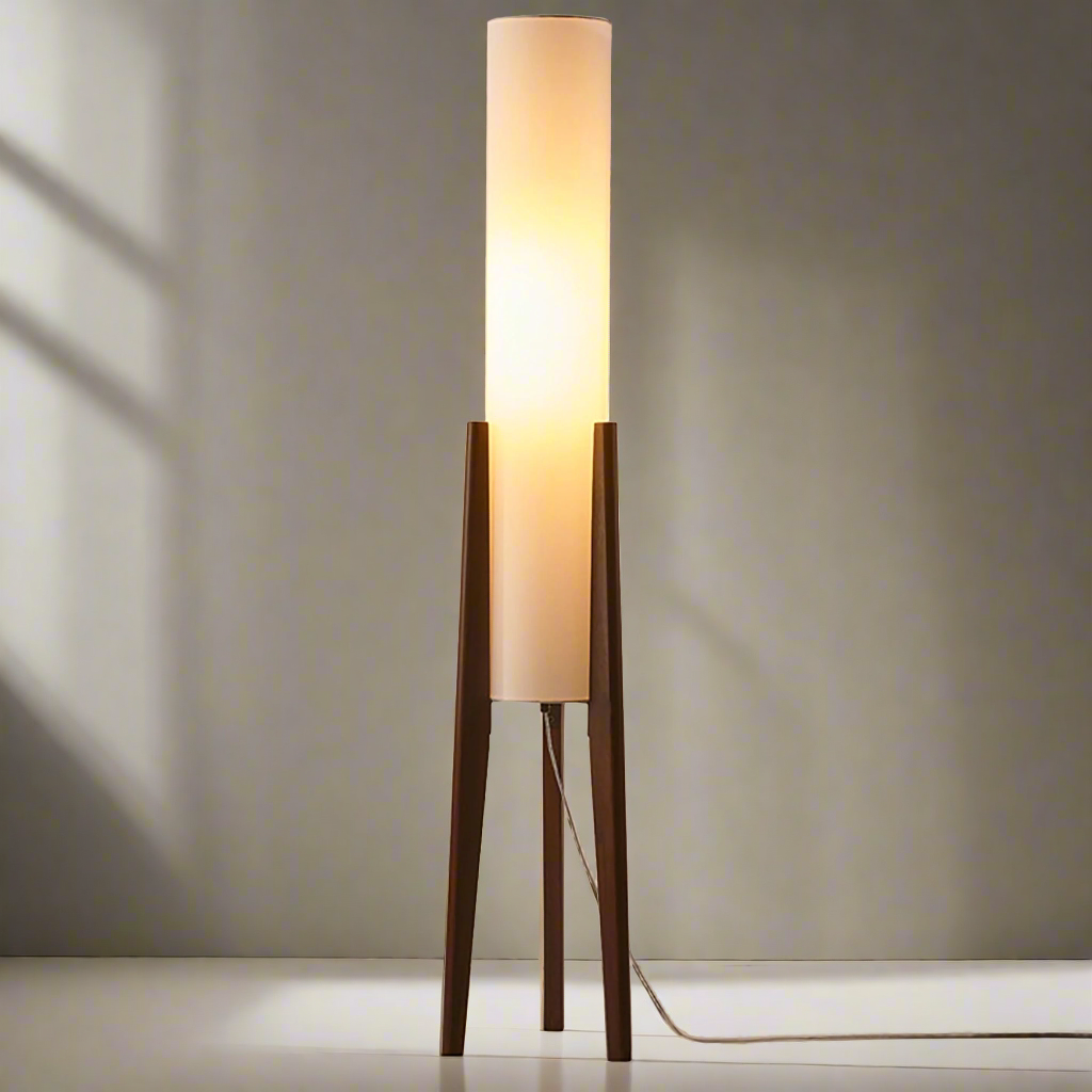Nordwal Floor Lamp – Walnut & Brass