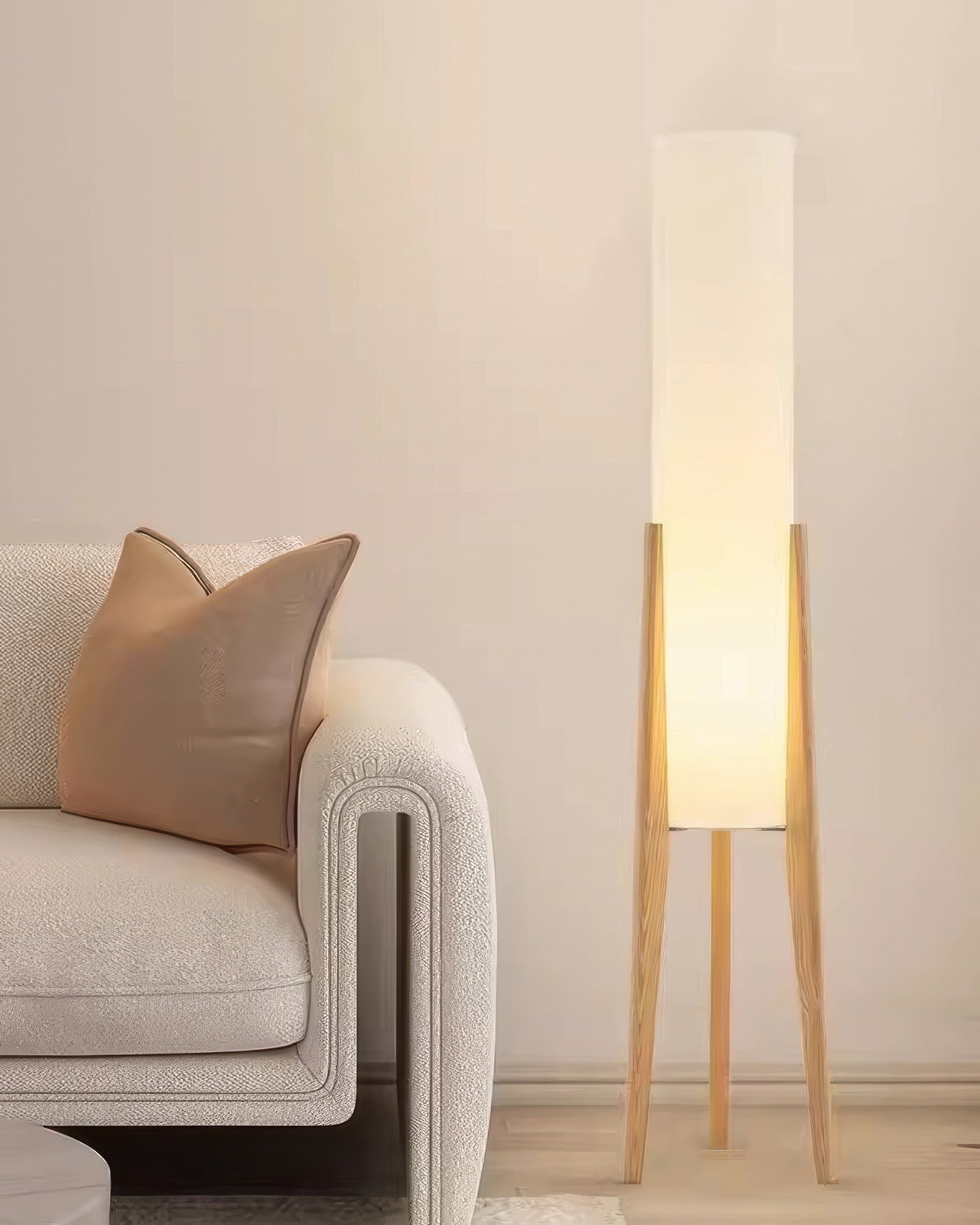 Nordwal Floor Lamp – Walnut & Brass